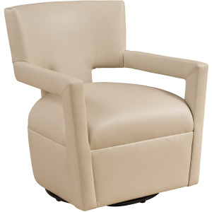 Barclay Butera Upholstery Woodside Leather Swivel Chair