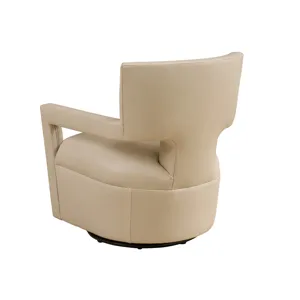 Barclay Butera Upholstery Woodside Leather Swivel Chair