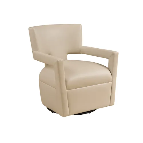 Barclay Butera Upholstery Woodside Leather Swivel Chair
