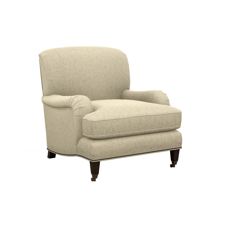 Featured Upholstery Sydney Chair W/Brass Casters