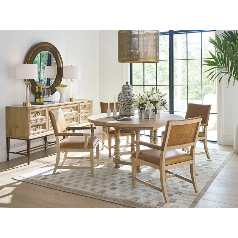 Montecito Colburn Leather Upholstered Arm Chair