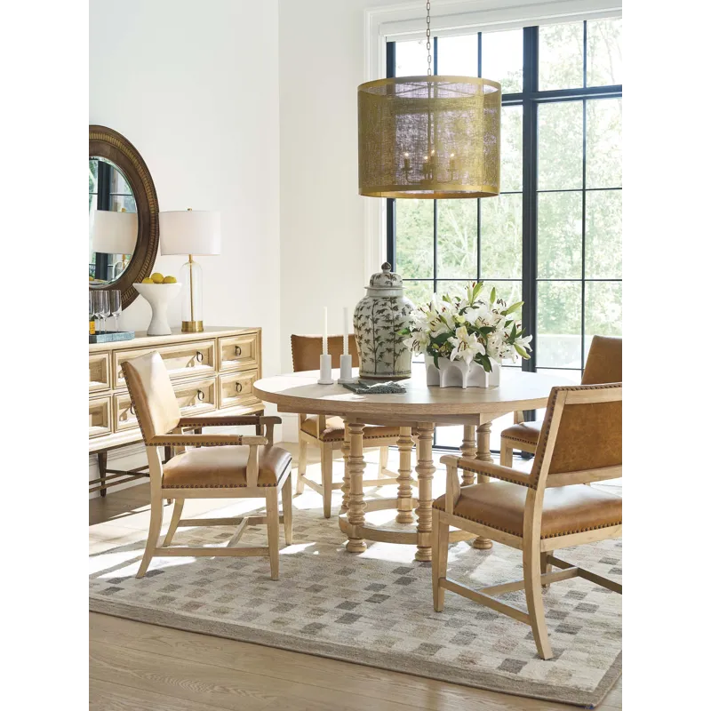 Montecito Colburn Leather Upholstered Arm Chair