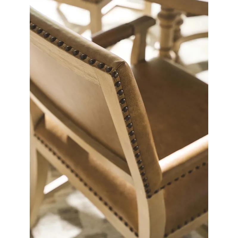 Montecito Colburn Leather Upholstered Arm Chair