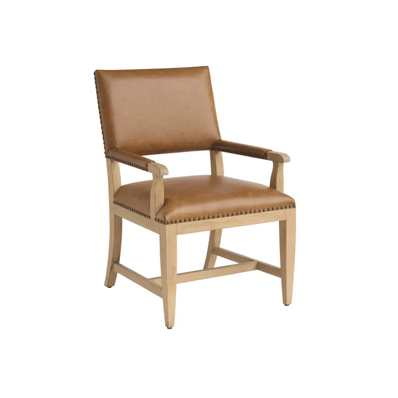 Montecito Colburn Leather Upholstered Arm Chair