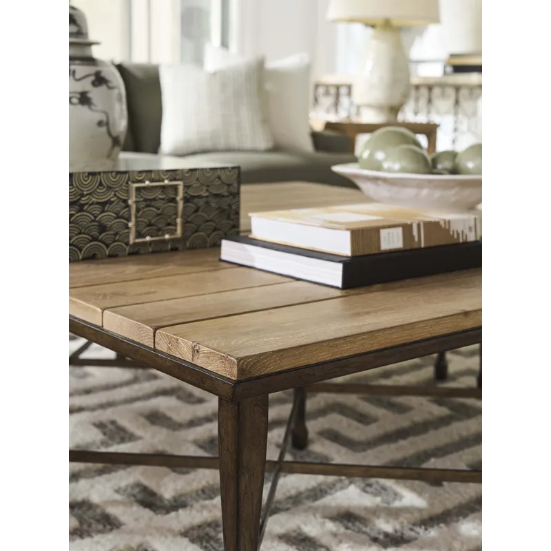 Montecito Catalonia Rectangular Metal Cocktail Table