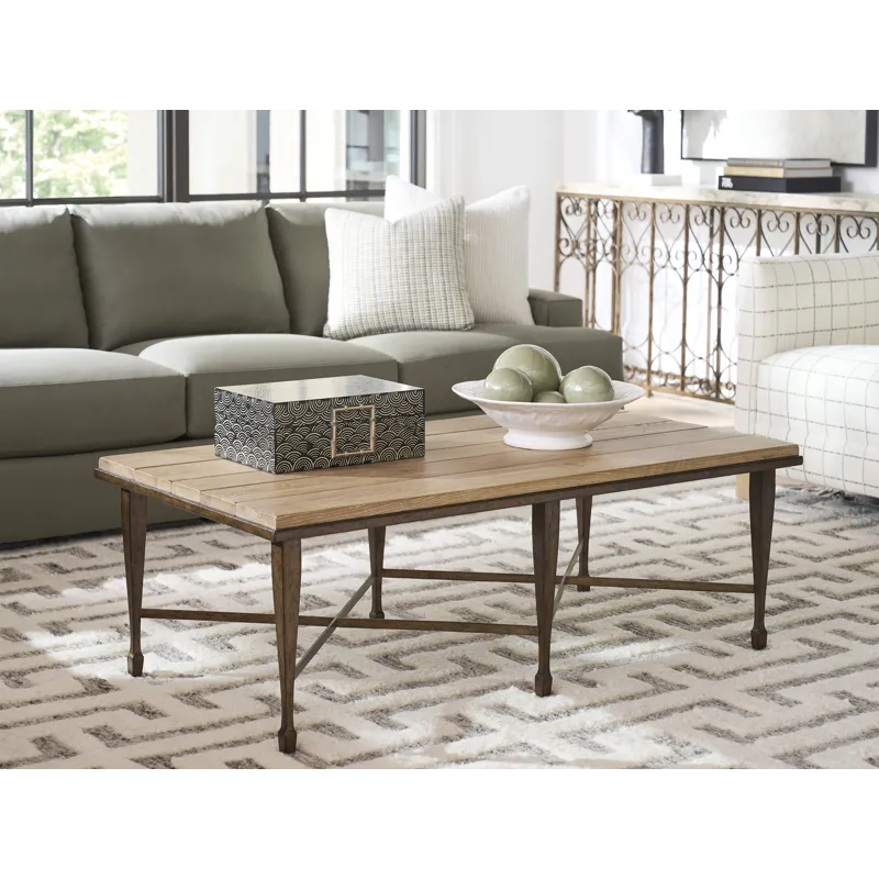 Montecito Catalonia Rectangular Metal Cocktail Table