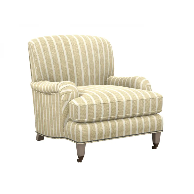 Featured Upholstery Sydney Chair W/Brass Casters