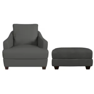 Leland Chair &amp; Ottoman - Flint