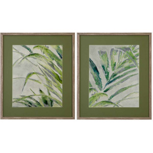 Green Palm Framed Print s/2