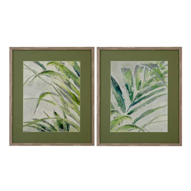 Green Palm Framed Print s/2