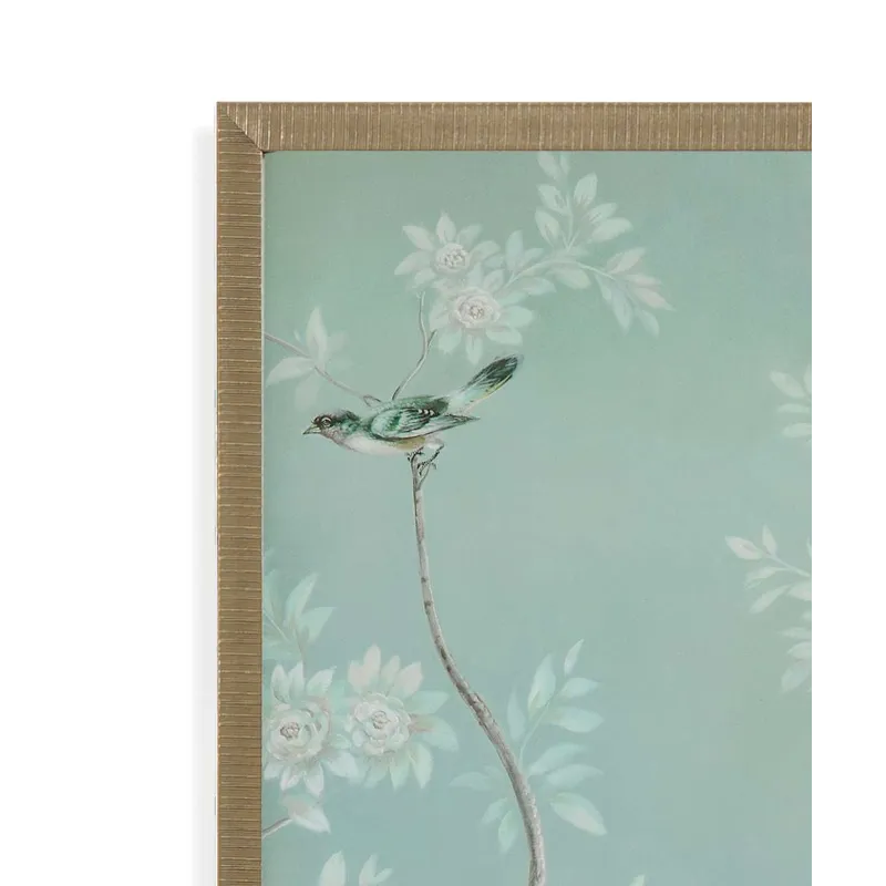 Birds &amp; Flowers Framed Print s/2