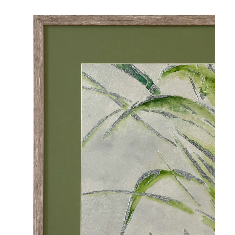 Green Palm Framed Print s/2