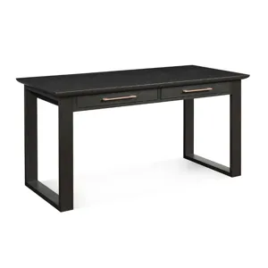 HomeWork Writing Desk with Drawers - Dark Mocha