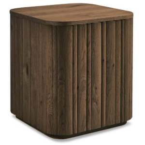 Andora Square Plinth End Table - Chestnut