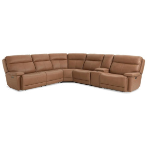 Fletcher 6 PC Leather Power Reclining Sectional