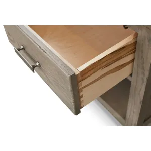 Benchmade Abingdon Oak Bedside Table w/Charger