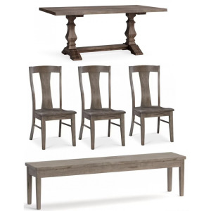 Dining Table Set w/ Chairs and Bench