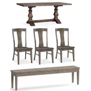 Dining Table Set w/ Chairs and Bench