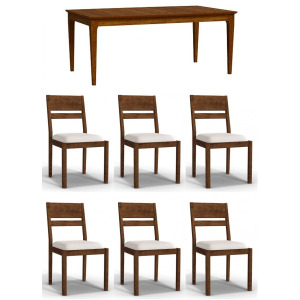 HideAway 7 PC Solid Maple Dining Set - Auburn Maple