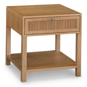 Newbury Ribbed Drawer End Table