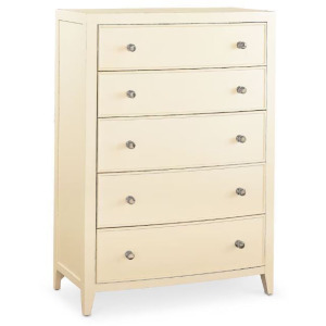 Newbury 5 Drawer Chest - Newbury Parchment Gesso