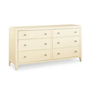 Newbury 6 Drawer Dresser - Newbury Parchment Gesso