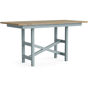 HideAway Solid Maple Trestle Extendable Counter Dining Table