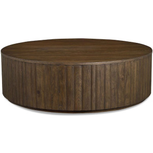 Andora Round Plinth Cocktail Table - Andora Chestnut