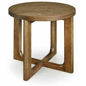 Reston Oak Round End Table