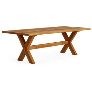 Benchmade Crossbuck Maple Live Edge Dining Table