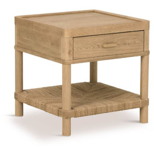 Montauk Woven End Table with Drawer