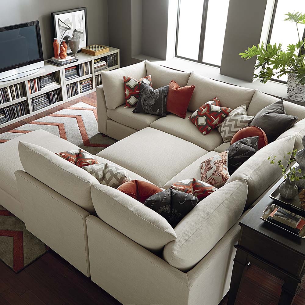 Beckham Pit Sectional 3974PSECT by Bassett at Riley's Furniture & Mattress