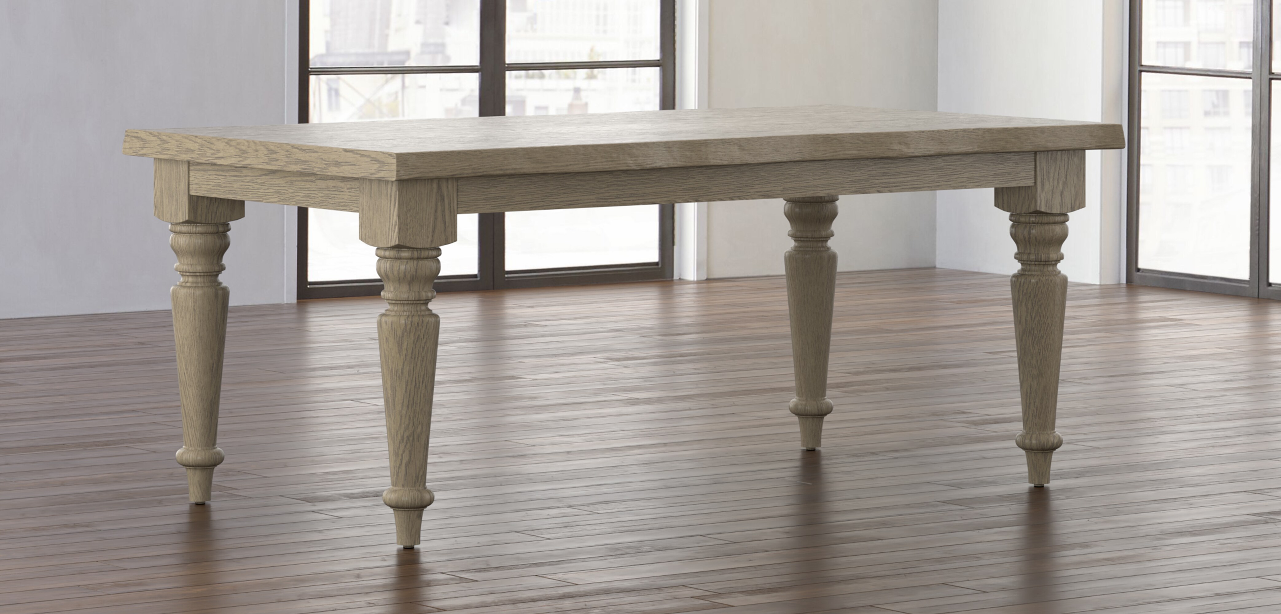 Benchmade Farmhouse Oak Live Edge Dining Table 41214272LE by Bassett