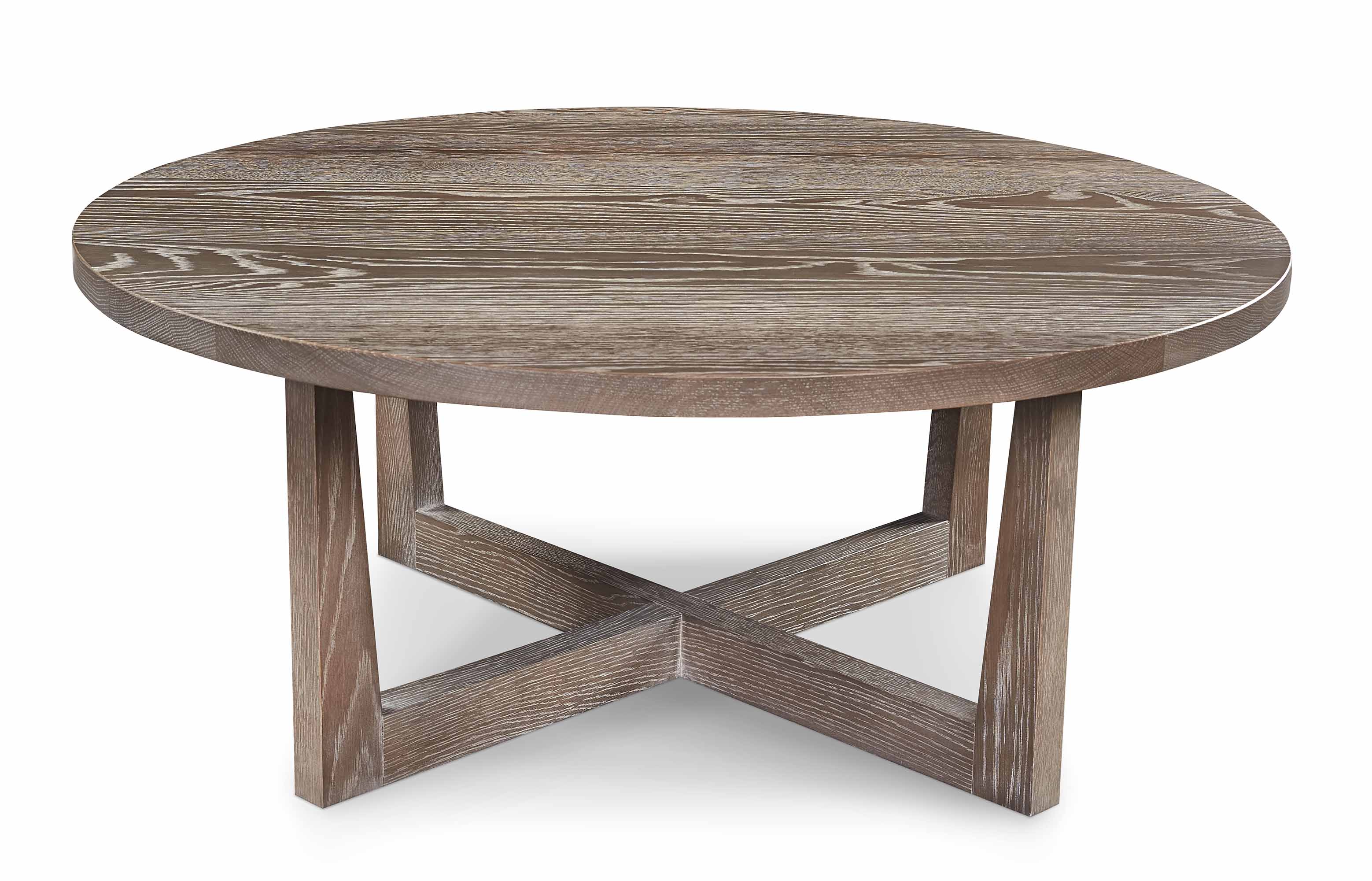Benchmade Liam Oak Round Cocktail Table 61210605 by Bassett at Horton