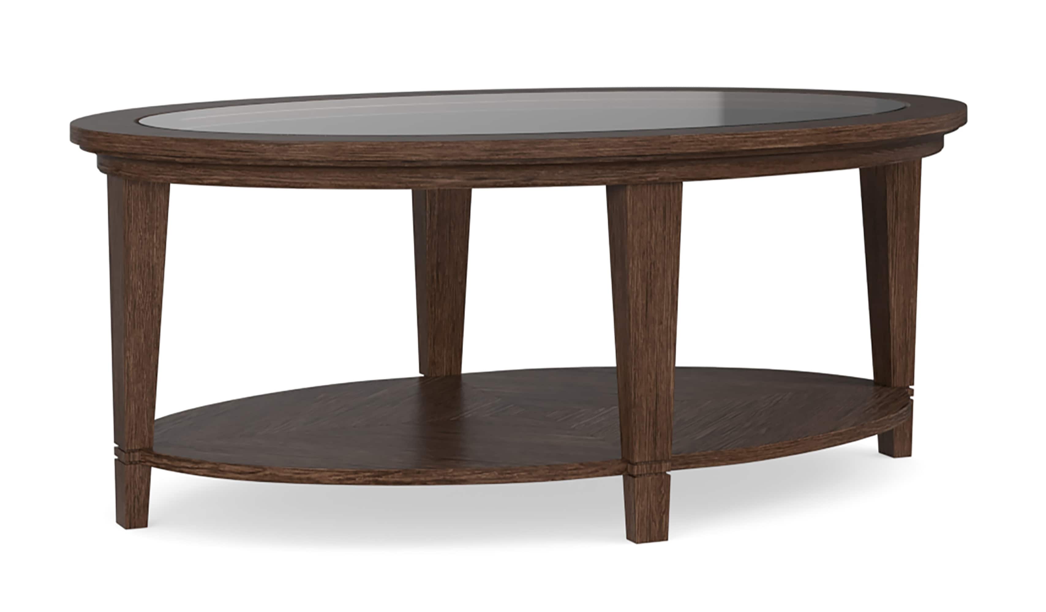 Lewiston Glass Top Oval Cocktail Table 6589G630 by Bassett at