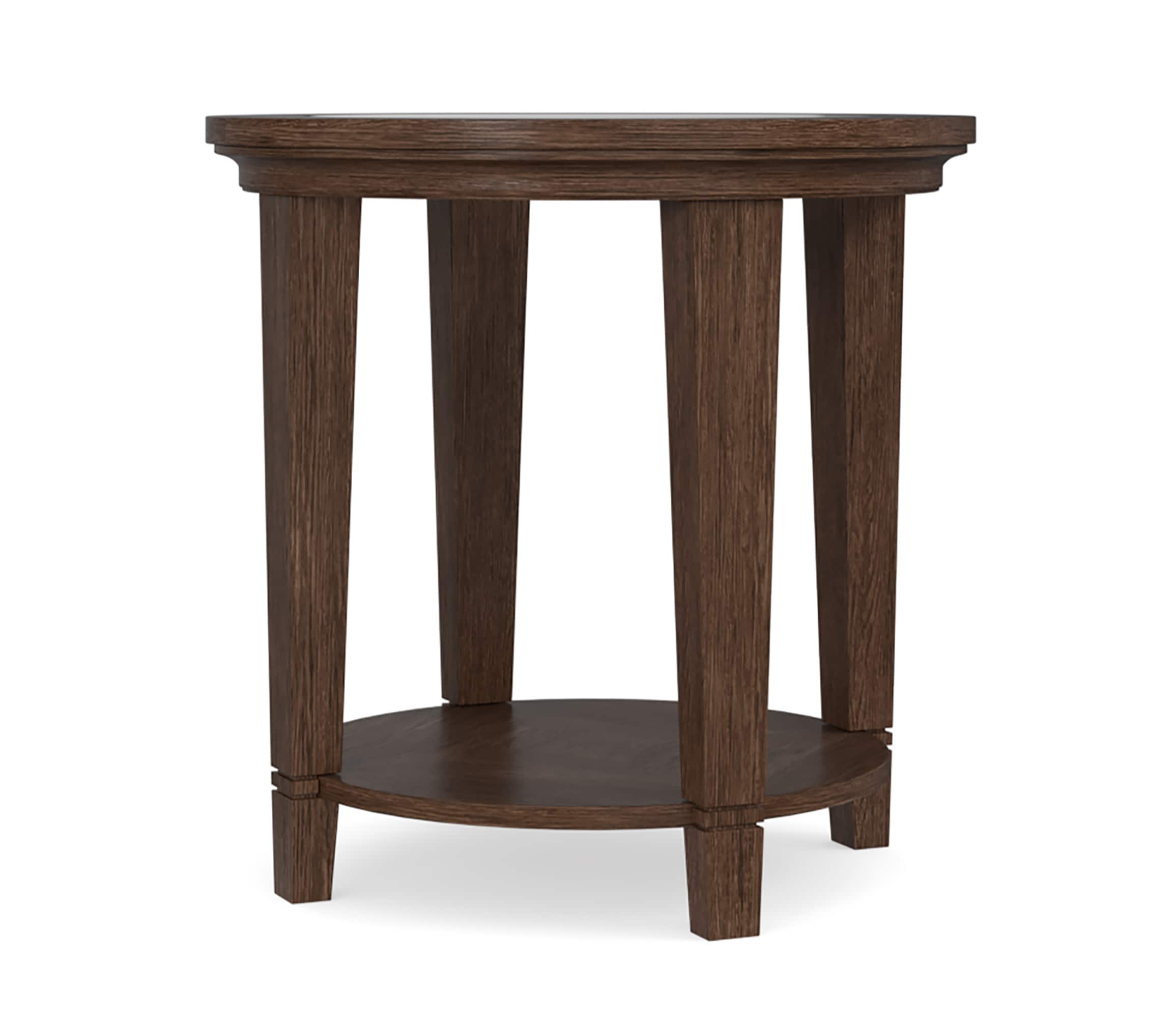 Lewiston Glass Top Round Lamp Table 6589G641 by Bassett at Blocker's