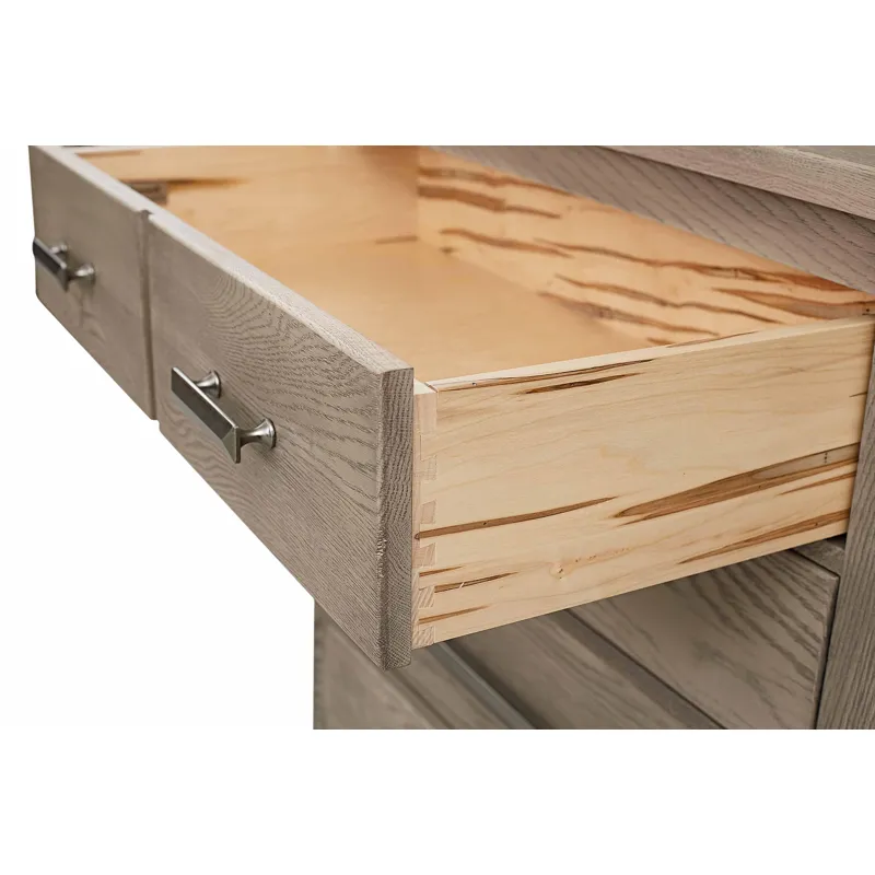 Benchmade Abingdon Oak 5 Drawer Chest