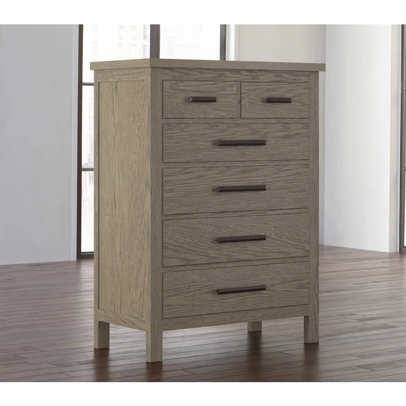 Benchmade Abingdon Oak 5 Drawer Chest