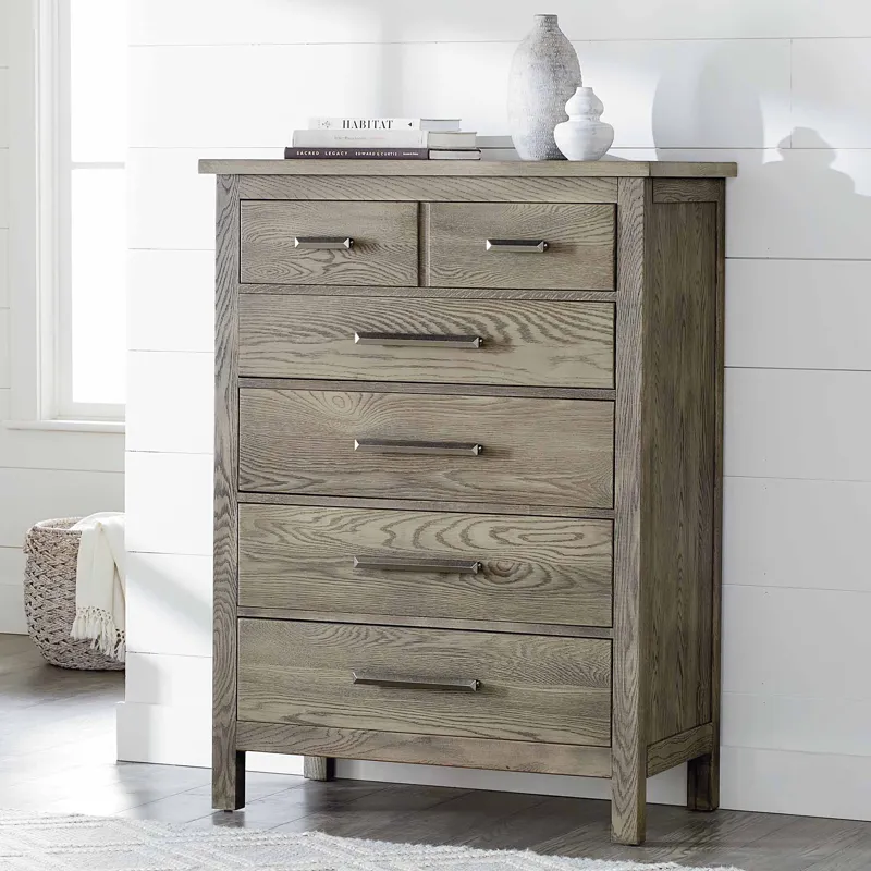 Benchmade Abingdon Oak 5 Drawer Chest