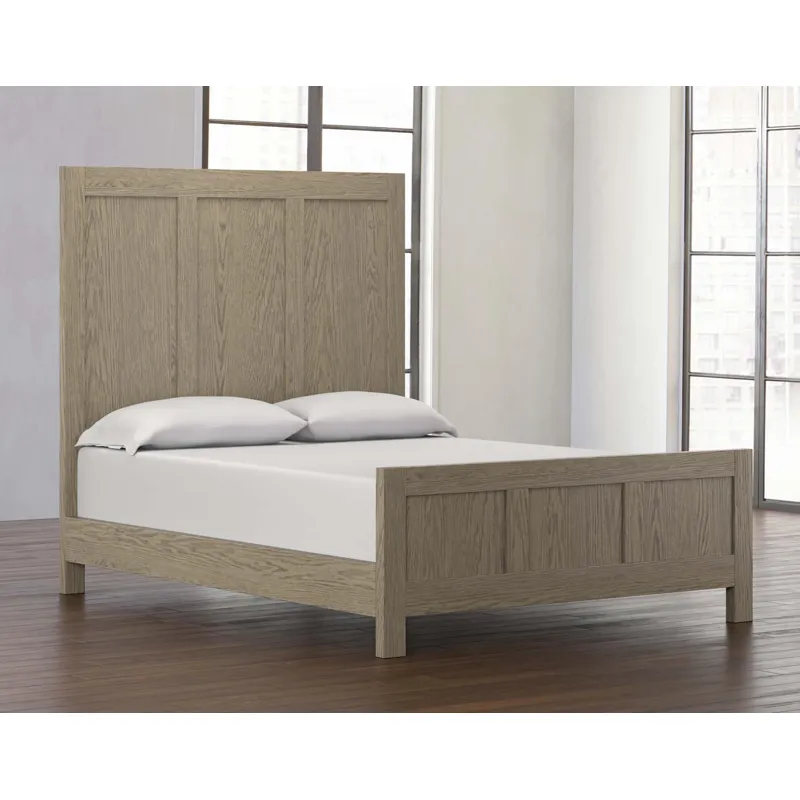 Abingdon Oak Queen Panel Bed