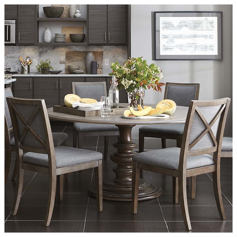Custom Dining Square X-Back Uph Side Chair