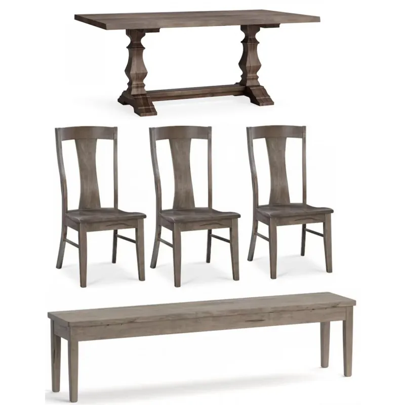 Dining Table Set w/ Chairs and Bench