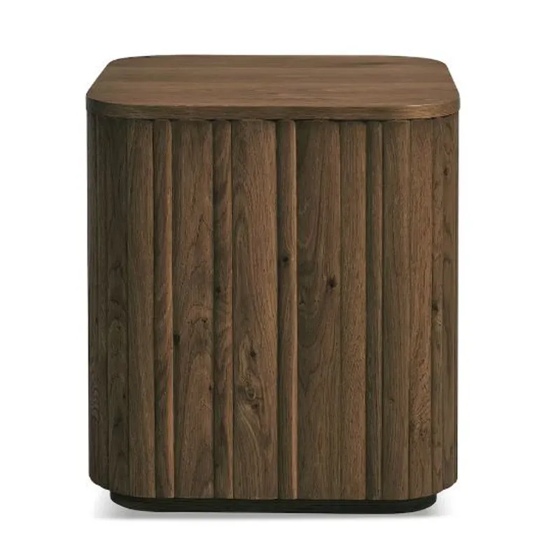 Andora Square Plinth End Table - Chestnut
