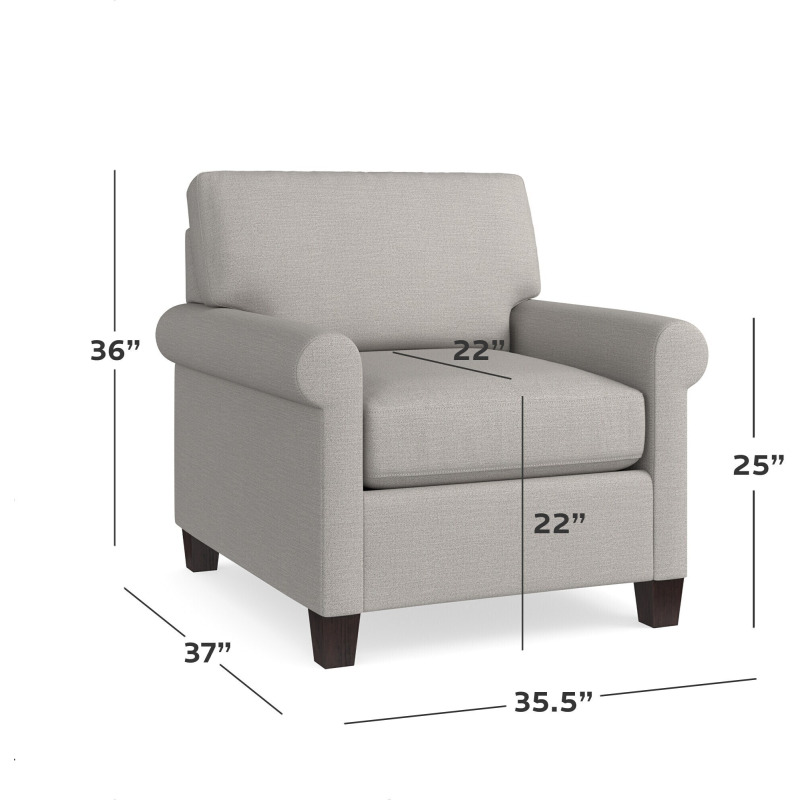 Spencer Chair with Ottoman 271412+271401 by Bassett at Riley's