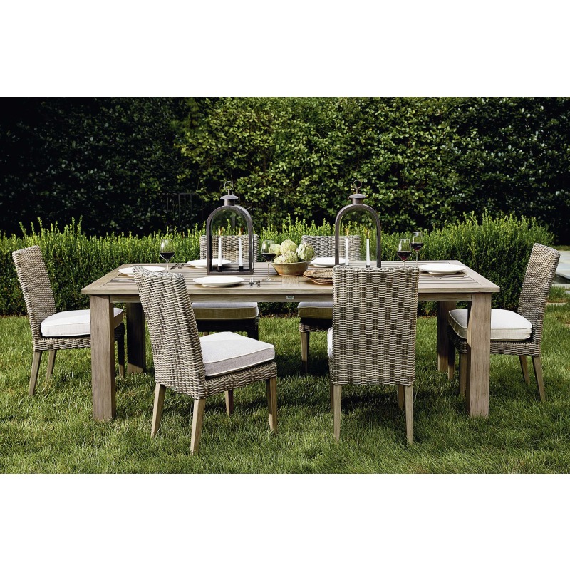 Aluminum Farm Tables Rectangular Dining Table A005 Dt O By Bassett At Wright Furniture Flooring Aluminum Farm Tables Rectangular Dining, Farm To Table Outdoor Dining