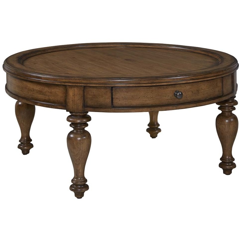 Heartland Pine Round Cocktail Table 6240 0605 By Bassett At Millerhome Furniture Mattress Heartland Pine Round Cocktail Table, Bassett Bella Round Coffee Table