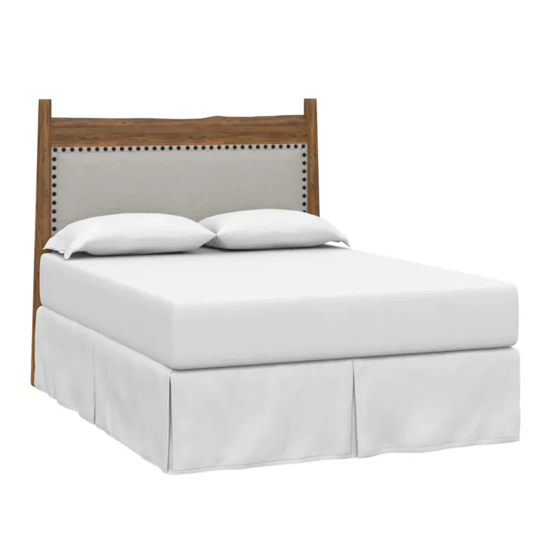 Heritage Maple Live Edge Upholstered King/Cal King Panel Headboard