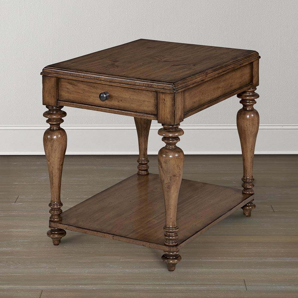 Heartland Pine Side Table by Bassett NIS232350928 Horton's