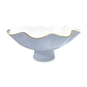 PERIWINKLE AND WHITE BOWL