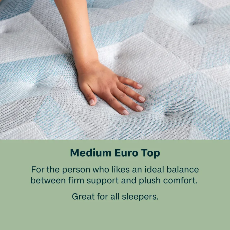 Dream Weaver 12.25\" Medium Euro Top Mattress -Queen